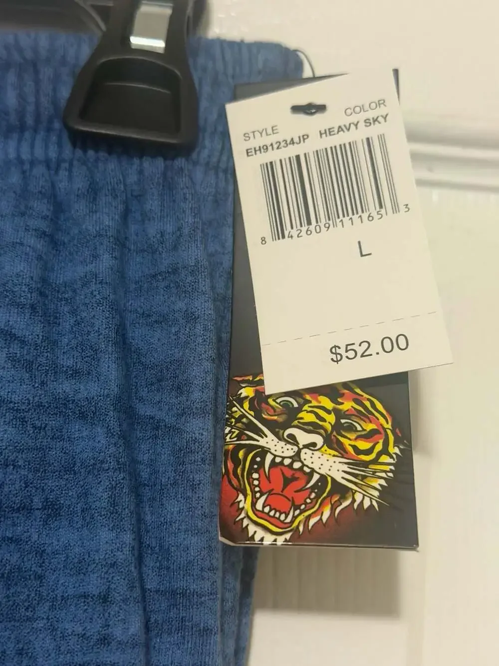 Ed Hardy Men's Blue Dragon Print Lounge Pants in Heavy Sky